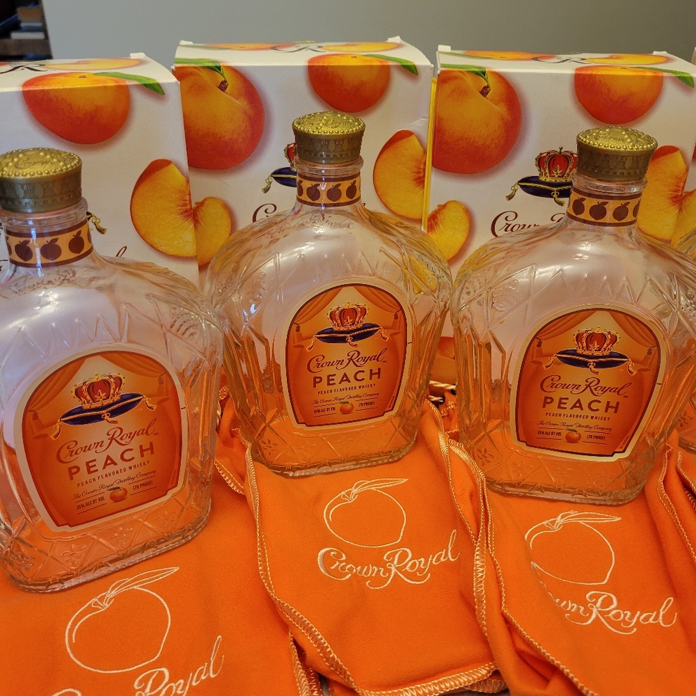 5 Peach Crown Royal sets (empty) - Picture 3 of 8